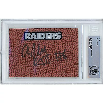 AJ Cole Las Vegas Raiders Signed Football Cut Beckett Autograph BGS BAS Slab • $96.04