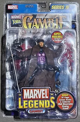 2003 Marvel Legends X-Men Gambit Series 4 Toy Biz Action Figure W/ Comic Book  • $29.75