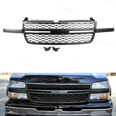 Front Upper Grille For 05-07 Chevy Silverado 1500 2500HD 3500 Black Replacement • $92.79