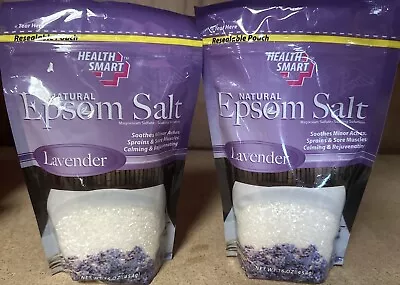 Epsom Salt Bath Soak 16 Ounce Each 2 Pack Magnesium Sulfate Lavender • $10.99