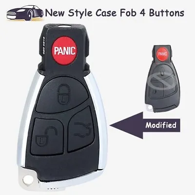 Modified Remote Key Case Shell Fob 3+1 4 Buttons For Mercedes Benz CLS C E S • $15.75