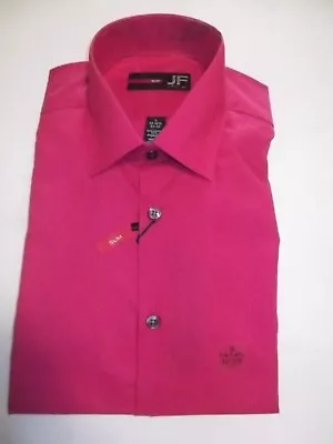 J. FERRAR - MEN - DRESS SHIRT - SHARP PINK - SIZE 14 1/2  (32-33)  (AC-26-217x5) • $15.96