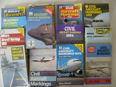 CIVIL / MILITARY MARKINGS / OBSERVER BOOK OF AIRCRAFT 1950s To 1990s VGC (CAM) • £3.95