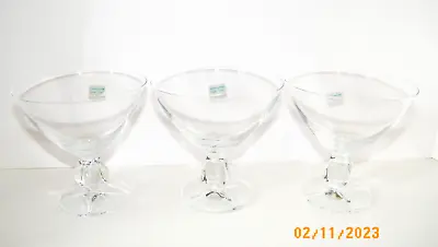 Schott Cristal Germany Shrimp Cocktail/Desert Dishes/with Stems Set Of 3 VTG • $30