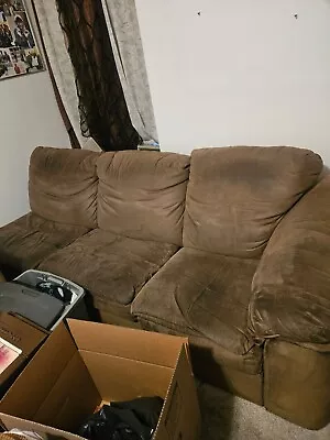 Plush Microfiber Sectional Sofa W/Matching Chair • $100