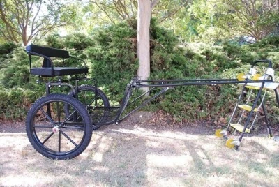 $1159 • Buy EZ Entry Horse Cart-Pony Size 55 /60  Straight Shafts W/21  Motorcycle Tires