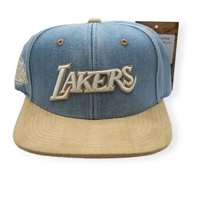Mitchell & Ness Los Angeles Lakers Blue Jean Baby HWC Adjustable Snapback Hat • $42.99