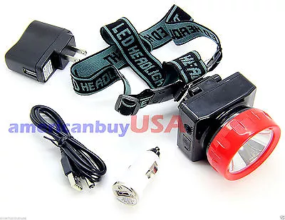 LED Headlamp Headlight Flashlight Light For Miner Mining Camping Hunting Charger • $26.90