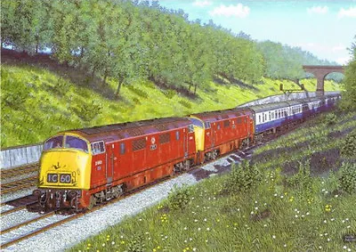 Class 42 Warship Diesel Locomotive Engine Railway Train Birthday Card • £1.95