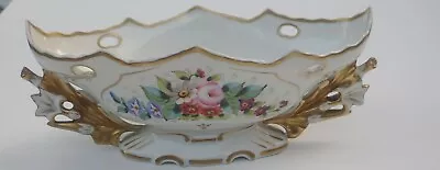 $46 • Buy Bowl - Vintage V A Portugal Porcelain  Bowl With Floral Design - Gold Trim 
