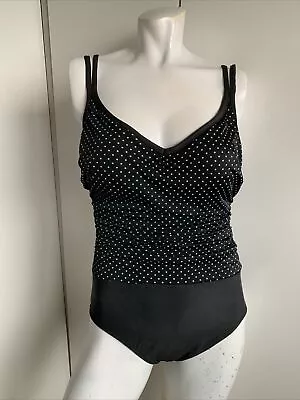 Miraclesuit Size 10 Black White Polka Dot One Piece Swimsuit Slimming • $9.99