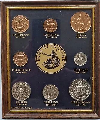  Bank Of England  Version Of The Pre-Decimal Coin Set - Framed • £15