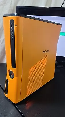 Custom Orange Xbox 360 Slim With Orange LEDS RGH 3 320gb HDD • $195