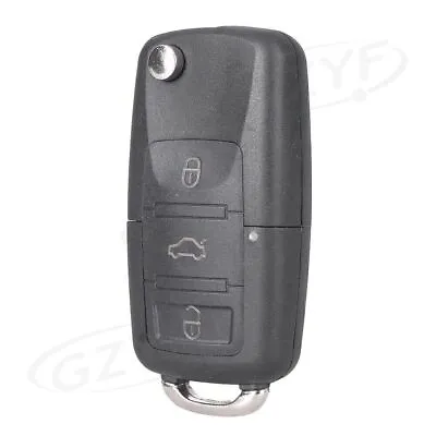 Remote Key Shell Fob Case W/Uncut Blank For VW Jetta Passat Golf Black 3-Buttons • $8.75