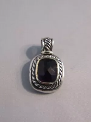   David Yurman 14K Gold/Sterling Amethyst Albion Pendant • $300