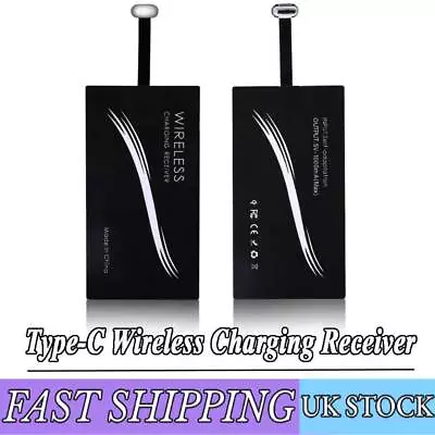 Wireless Charger Fast Charging Adapter Receiver For IPhone / Android / Type C UK • £7.42