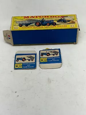 1963 Matchbox Lesney King Size K-11 Fordson Tractor & Farm Trailer (box Only) • $9.99