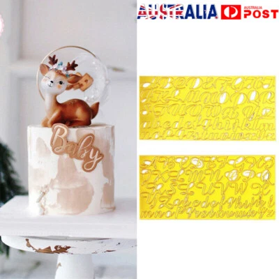 $6.77 • Buy Acrylic Letter Alphabet Cake Mold Press Cookie Cutter Stamp Fondant Mould DIY