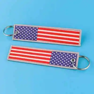 Show Off Your Patriotism With This Stunning American Flag Key Tag Keychain • $5.99