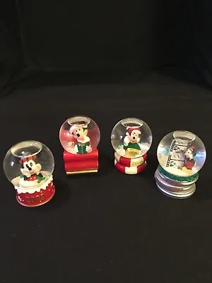 Lot (4) Of Miniature Mickey Mouse Snow Globes • $12.99