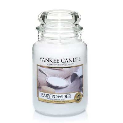 Yankee Candle Baby Powder Large Glass 623g Scented Candle • £20.72