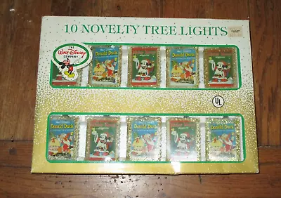 Vintage Walt Disney Kurt Adler 10 Novelty Christmas String Lights Mickey Donald • $23.99