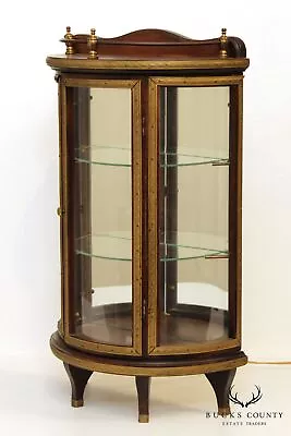 Diminutive Mahogany Bow Front Display Cabinet • $895