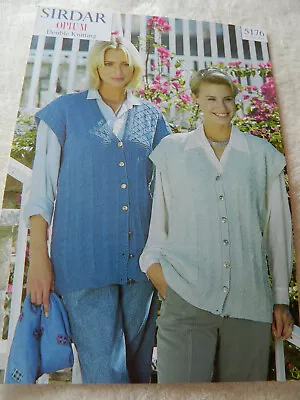 Sirdar Knitting Pattern For A  Ladies Long Waistcoat In D.k. Size 30  - 44   . • £2.55