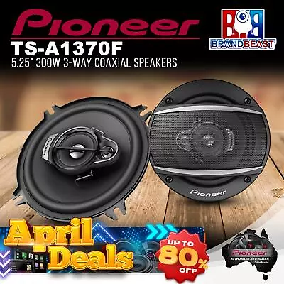 Pioneer TS-A1370F 300W 5.25  3-Way Coaxial Speaker System • $103.85