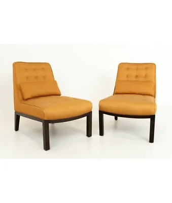 Edward Wormley For Dunbar Mid Century Slipper Lounge Chairs - Pair • $3347