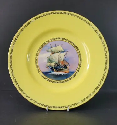 £79 • Buy MINTON CABINET PLATE  BY J E DEAN Hand Painted Composition Of The MAYFLOWER #1