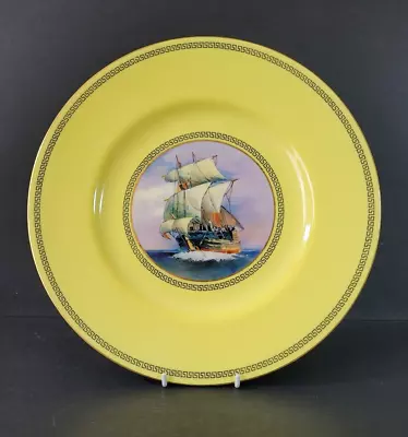 £79 • Buy MINTON CABINET PLATE  BY J E DEAN Hand Painted Composition Of The MAYFLOWER #1