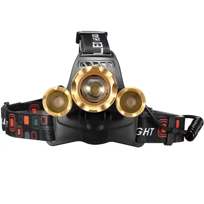990000LM LED Headlamp Rechargeable Headlight Zoomable Head Torch Lamp Flashlight • $9.99