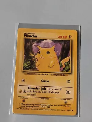 Pokémon TCG Pikachu Base Set 58/102 Regular Unlimited Common  • $0.99