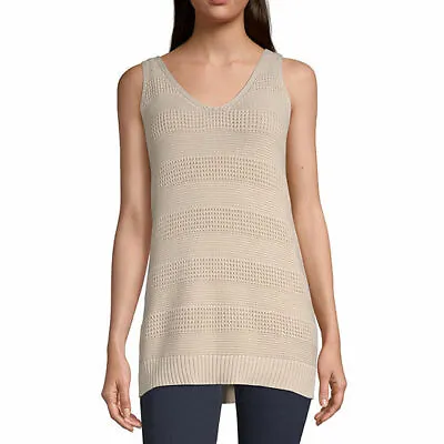 $21.15 • Buy A.n.a. Women's V-Neck Sleeveless Pull Over Sweater XX-LARGE Natural Color NEW