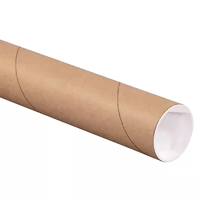Cardboard Tubes With Caps 15 L X 2.5 W X 2.5 H Pack Of 34 | Poster Tube For Ma • $76.62