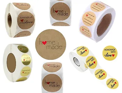 Round Labels Homemade Home Made Food Gift Business Party Craft Stickers 2.5cm • £1.80