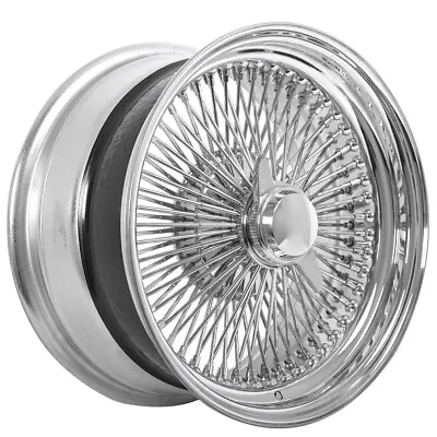 18x8  Wire Wheels Standard 100-spoke Straight Lace Chrome Rims (w28) • $1499