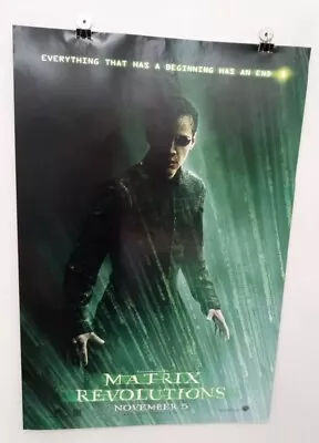 The Matrix Revolutions Movie Poster 27x40 D/S  Keanu Reeves   Laurence Fishburn  • $35.99