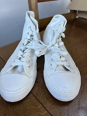 Unworn White High Top Shoes H&M Men's US Size 10 Eur 43 • £25