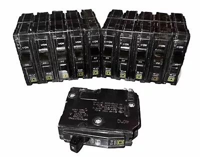 Lot Of (10) SQUARE D QO120 20 AMP 1 POLE 120V 10kA Snap-in  Circuit Breakers • $65.99