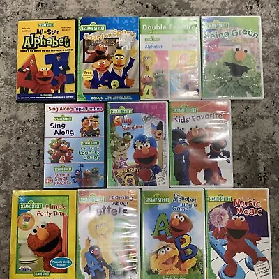 Lot Of 11 Sesame Street DVD’s: Elmo’s Potty Time Learning About Letters Jungle • $32