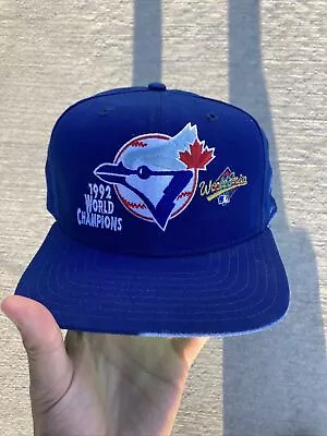 Vintage 1992 World Series Champions Toronto Blue Jays Snapback Hat Royal Blue • $33.47
