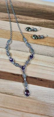 $19.99 • Buy Gorgeous Vintage Silvertone Avon Cabochon Silverplate Jewelry Set