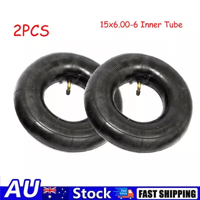 2X Inner Tube 15x6.00-6 Bent Valve Go-karts Wheel Lawn Mower Golf Cart ATV Tyre • $19.79