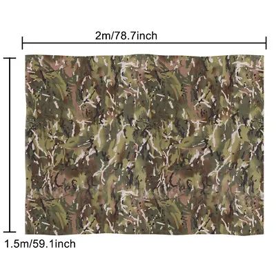 Camouflage Netting Camo Net Camping Shooting Hunting Woodland Hide Cover Decor • £17.93