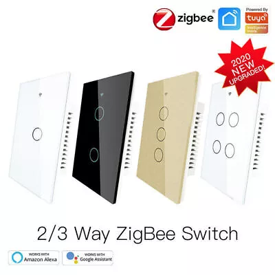 ZigBee Wall Touch Smart Light Switch Tuya APP Control For Alexa Google • $31.38