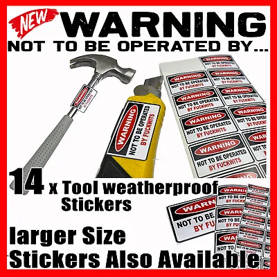 $4.69 • Buy Funny Tool Stickers Car Novelty Ute 4x4 Sticker Christmas Not To Be Operated By