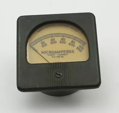 Vintage Marion Panel Meter 0-100 / 0-500 Microamps UA DC • $27.99