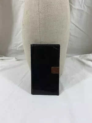 Genuine Gucci Vintage Black Signature Leather  Wallet Checkbook GG Logo • $250